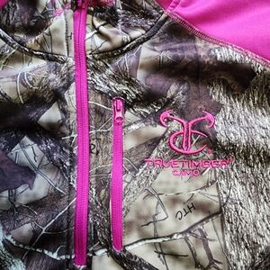 TrueTimber Camo Pink Jacket Size Large Quarter Zip Pullover Top
